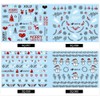 Alexnailart Nail Stickers Set 3D Laser red Decals Christmas Nail