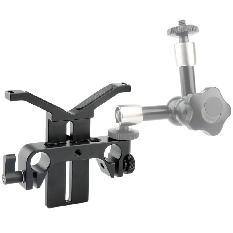 NICEYRIG Long Lens Support Height Adjustable with 15mm Rod Clamp