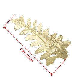 Bitray Curtain Tiebacks Gold Vintage Big Leaf Design Curtain Holdbacks Curtain Drapery Holdbacks Tie Back Hook -2pcs