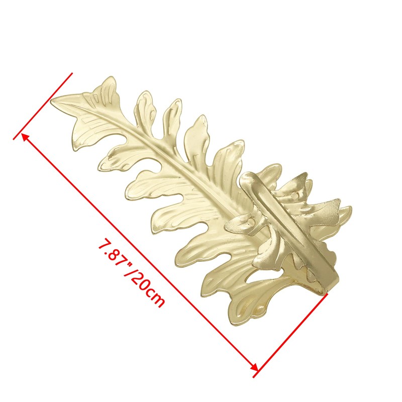 Bitray Curtain Tiebacks Gold Vintage Big Leaf Design Curtain Holdbacks