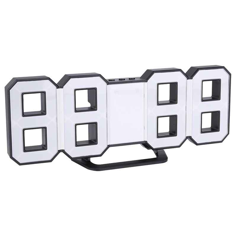 Digital LED Large 3D Table Hanging Wall Clock Alarm Snooze