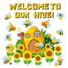 Spring Bulletin Board - Floral Butterfly Plant Cutouts Bee Themed