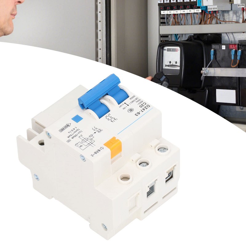 DC Miniature Circuit Breaker, 2 Pole 20 Amp 400V DZ47LE-63