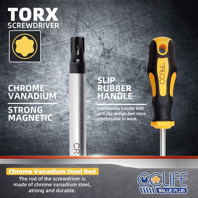 11 pcs T-Star Torx Screwdriver Set T6-T40