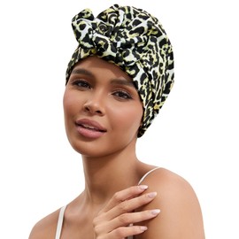 YOHTAS Shower Caps for Women, Reusable Waterproof, Luxury Hair Cap for Shower, Large Adjustable Bowknot Bath Cap for Long Hair Braids