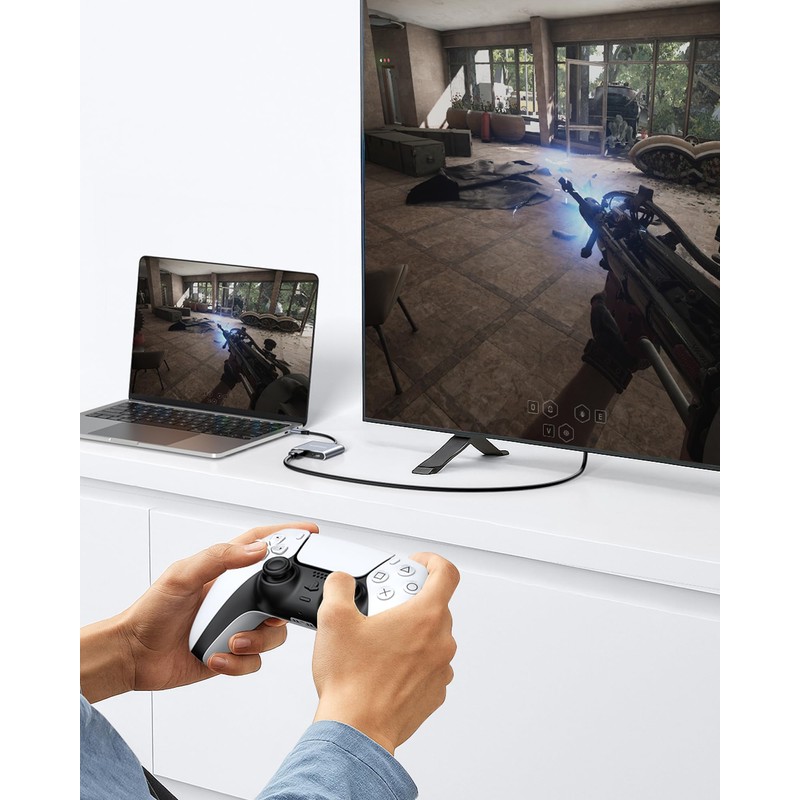 Glomtheia Dual HDMI Adapter for 2 Monitors Extended Display 1