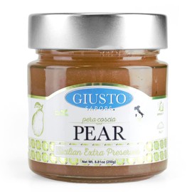 Giusto Sapore Sicilian Pear Extra Preserves, 8.81oz - Imported from Italy and Family Owned
