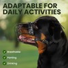 BRONZEDOG Dog Muzzle Adjustable Durable Metal Wire Basket for Large