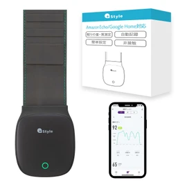 [+Style] PS-SSL-W01 Sleep Checker, Non-wearable, Heart Rate Monitor, Breathing Rate Measurement, Turning and Tossing, Sleep Time, Sleep Score, Depth of Sleep, Bed Compatible, Futon Compatible, Made in Japan