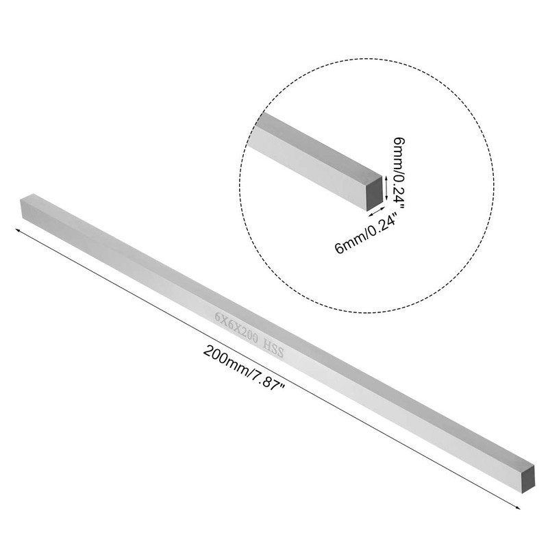 sourcing map HSS Lathe Tool Bit 6mm x 6mm x