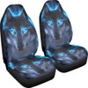chaqlin Neon Blue Wolf Car Seat Covers Set, Women Men