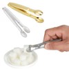 2PCS Mini Serving Tongs, 102mm Mini Non-Slip Sugar Tong, Ice