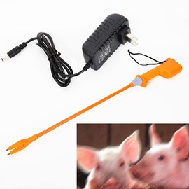 Animal Electric Prod Hot Shock,Electric Rechargeable Hand Prod Shock Animals Livestock Farm Pig Cattle Prod Safety Shock Prodder with Battery 8000-10000V (65cm/ 25.6 inch)