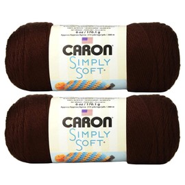Bulk Buy: Caron Simply Soft Yarn Solids (2-Pack) (Chocolate)