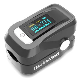 BerkeMed Pulse Oximeter, Oxygen Saturation Meter Finger, with OLED Screen and Lanyard, for Children, Adults, Elderly, Families and Hospitals