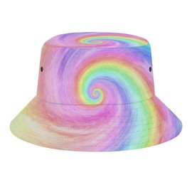 Tie Dye Bucket Hat for Women Men Fashion Sun Hat Packable Travel Beach Fisherman Hat
