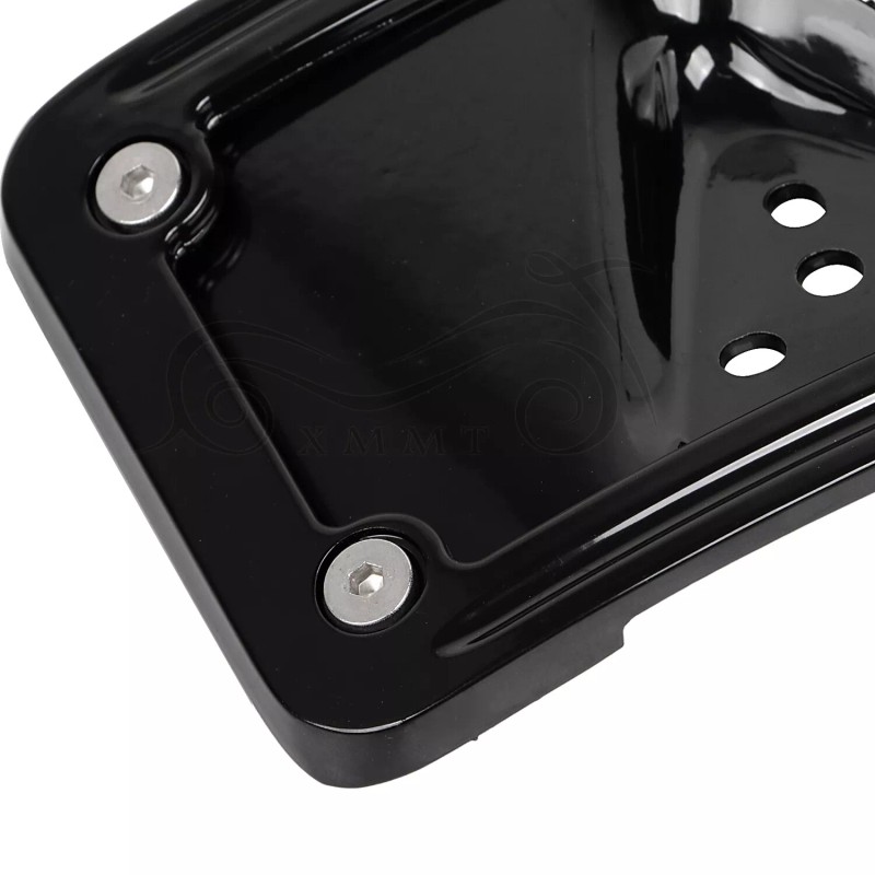 Unbranded Curved Laydown License Plate Mount Bracket w/ Frame For