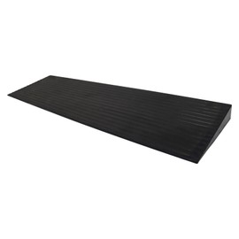 WYDDDARY 0.6" Rise Non-Slip Solid Rubber Threshold Ramp 11000 LBS Load Capacity 35.4" Wide Cuttable Threshold Ramp Portable Sill Scooter Wheelchair Ramp for Doorways Driveways Bathroom