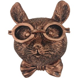 Artocery Brass Animal Heads Wall Decor Gold Animal Heads Shaped 4" High Resin Wall Hanging Decor for Living Room Bath Room Kitchen Bar and Gardening Ideas Gift for Her for Him (Rat-Copper)