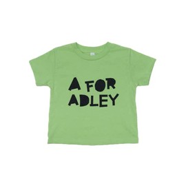 A FOR ADLEY Merch, Adley's Best Friends Forever Line Blackout Logo on Lime Green Youth Tee Shirt Size 2T