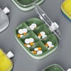 Pill case storage organization storage travel portable 6 spaces 10ea