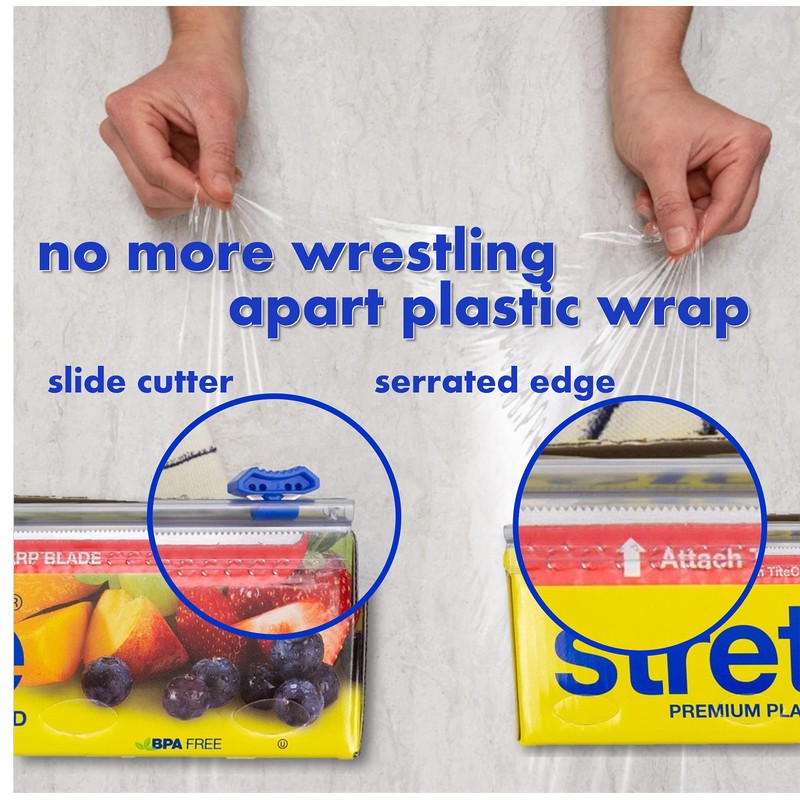 Stretch-Tite Premium Plastic Food Wrap, 500 Sq. Ft., 516.12-Ft. x