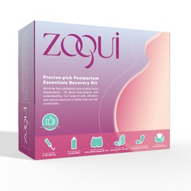 ZOQUI Postpartum Essentials Kit, Gifts for New Mom, Labor Delivery Feminine Care Kit, Postpartum Pads, Upside Down Peri Bottle, Cooling Spray & Pad Liners, Disposable Postpartum Underwear, All-in-one