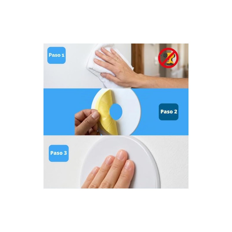 Litepak Paquete de 5 protectores de pomo de puerta, parachoques