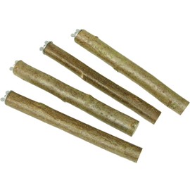 VogelKing 4 Natural Wood Bird Perches 26cm