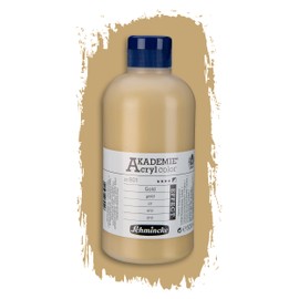 Schmincke - Akademie Acrylic Colour, Gold 500 ml, 23801028, Fine Artist Acrylic Paint, Brilliant, Highly Lightfast and Cadmium-Free, for Acrylic Painting, Mixed Media