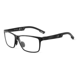 JM Carbon Fiber Blue Light Blocking Glasses Men Women Anti Blue-Light Computer Glasses, Relieve Eyestrain and Eye Protection Black