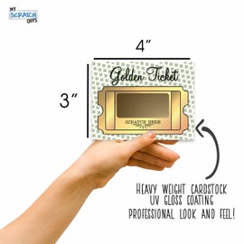 My Scratch Offs 20 Golden Ticket St. Patrick's Day Make Your Own DIY Scratch Off Cards with Scratch Off stickers for Raffle Tickets, Card Games, Prizes & Small Business