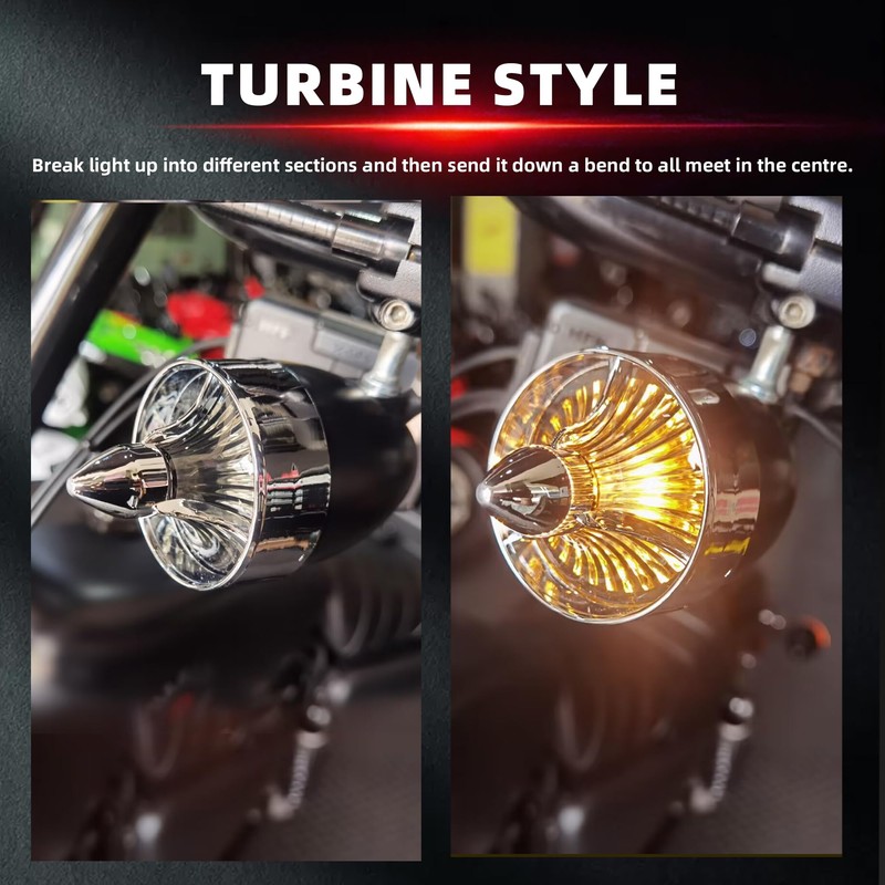 FATECIM 2" Turn Signal Light Covers Turbine Replacement Smoke Lenses