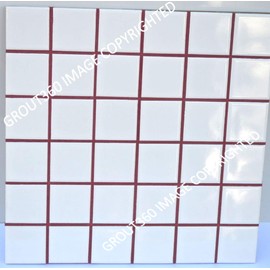 Grout 360 Wine Red Sanded Tile Grout for Tile Installation Jobs. Use on Floors, Walls, Back Splashes, Showers, and Mosaics. (5)