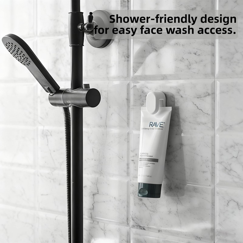 3-Pack Toothpaste Holders Wall Mounted, Adhesive Tube Clips for Bathrooms