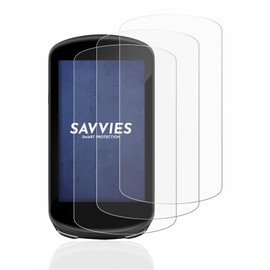 Savvies 6 Pack Screen Protector compatible with Garmin Edge 1030 Plus Protection Film Clear