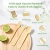 ECOLipak ECOLipak 300 Count Bamboo Cutlery Set, 100 Knives, Forks