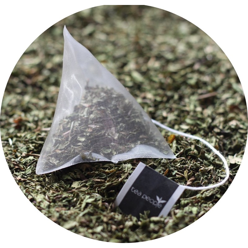 Tea People Peppermint Tea, 20 Individually Wrapped Herbal Tea Pyramids