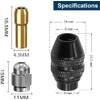 Drill Chuck Collet Set for Dremel Accessories Chuck Collet Kit（1/32"