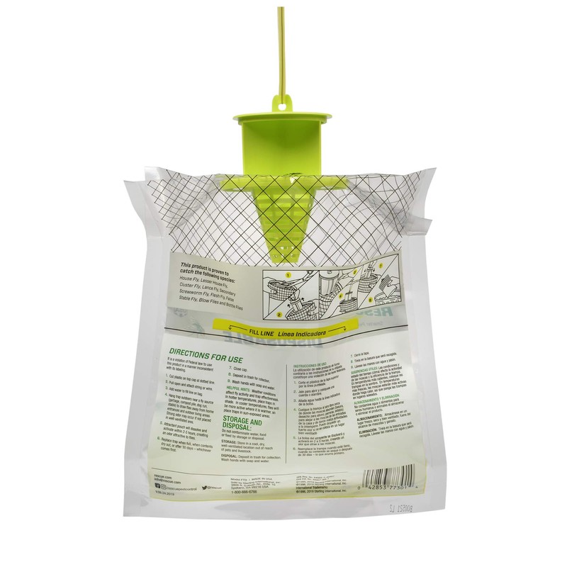 RESCUE! Outdoor Disposable Hanging Fly Trap - 18 Traps