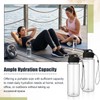 100 Pieces Reusable Plastic Water Bottles Bulk, Black