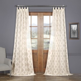 HPD Half Price Drapes Patterned Faux Linen Sheer Curtains For Living Room 50 X 96 (1 Panel), SHCH-11701-96, Calais Tile