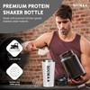 SOUMAA Vacuum Insulated Stainless Steel Protein Shaker Bottle with Wire