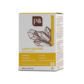 Pili Natural Sulfur Soap Bars (1 Pack) Jabón de azufre - Deep Cleansing and Oil-Control Formula for All Skin Types - Maintain Healthy Skin - 1-Pack