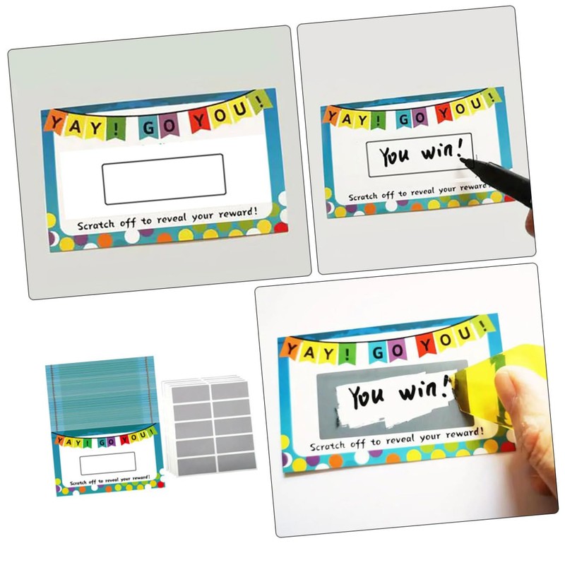 DOITOOL 50sheets DIY Scratch Off Cards for Party Surprises Create