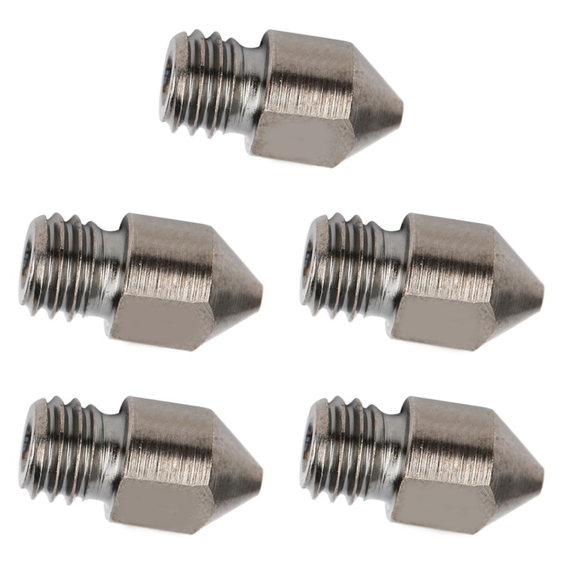 5Pcs 3D Printer Nozzle Set for MK8 1.75mm Consumables 0.2‑1.0mm