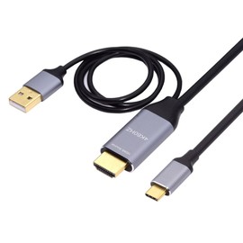 Chenyang USB C Displays to HDMI 1.4 Source 4K HDTV Cable with USB Power for Laptop Monitor 1.8m