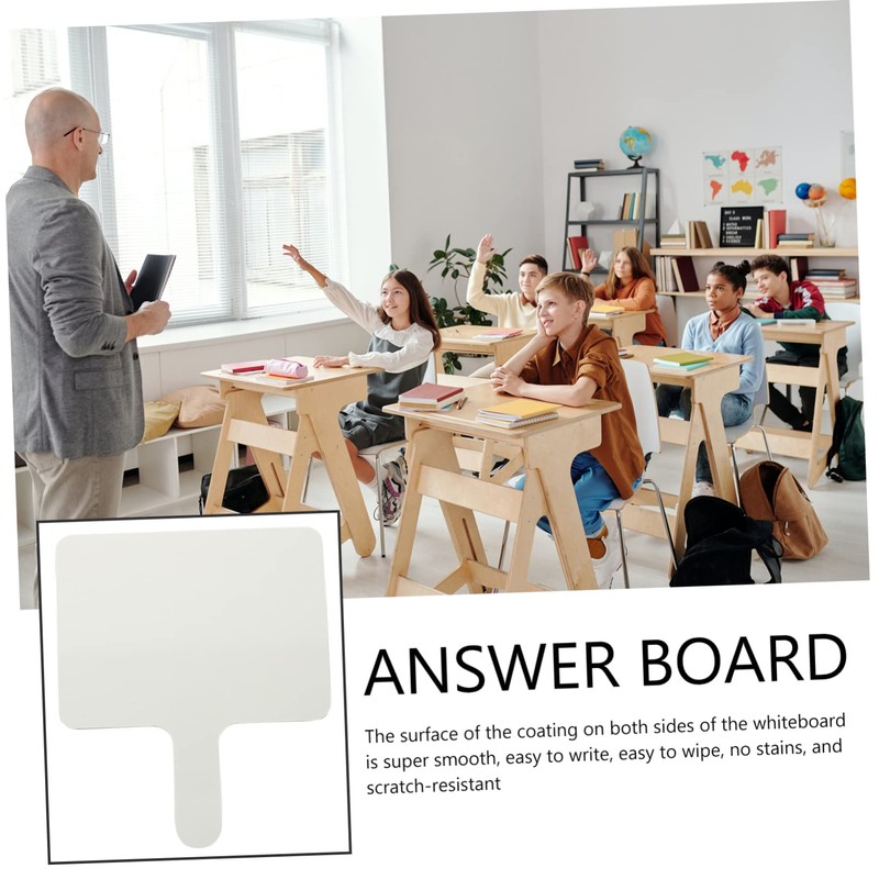 TEHAUX 2pcs Handheld Writing Boards Double-Sided Erasable Whiteboard Large Mini