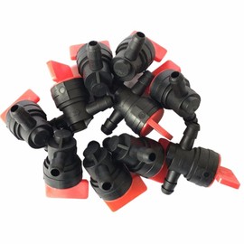 10pcs 1/4" In Line Straght Gas Fuel Cut off Shut Off Valve Motorcycle Petcock