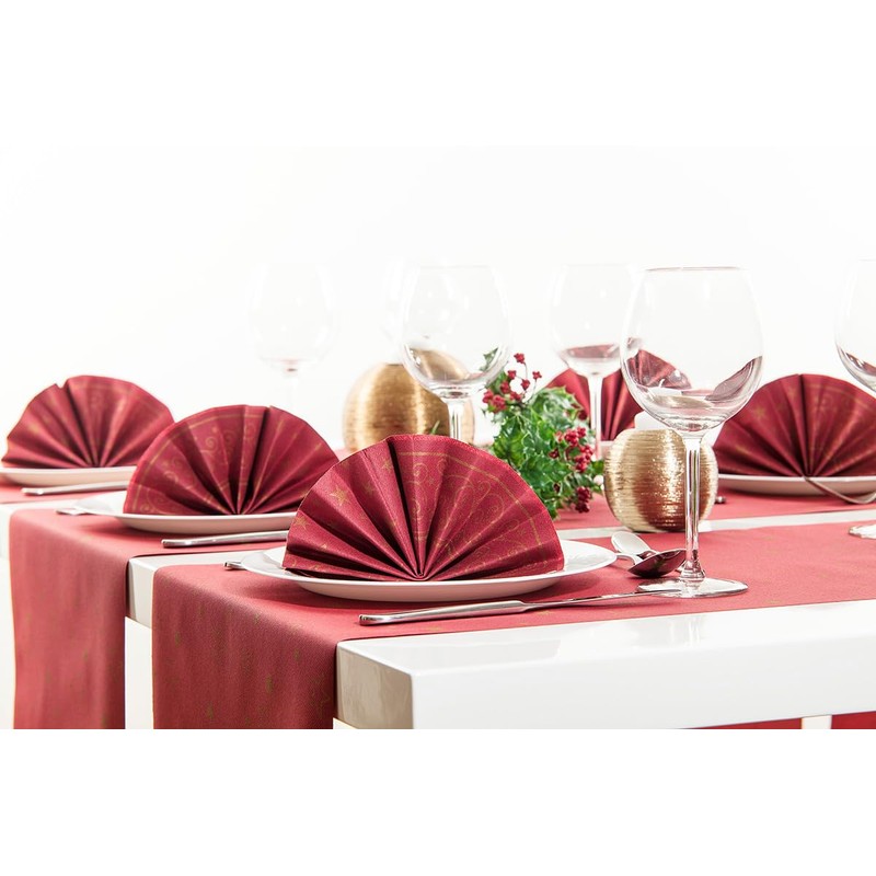 Sovie HORECA Linclass® Airlaid Liam Christmas Napkin in Red, Festive